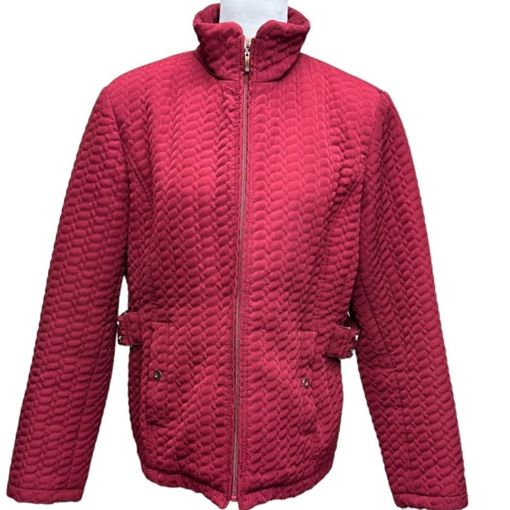 Gallery Women's Size XL Red Lightweight Quilted Jacket Coat Utility Barn‎ Jacket